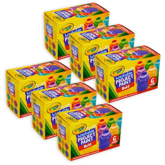 Crayola&#xAE; Bold Colors Washable Project Paint, 6ct.
